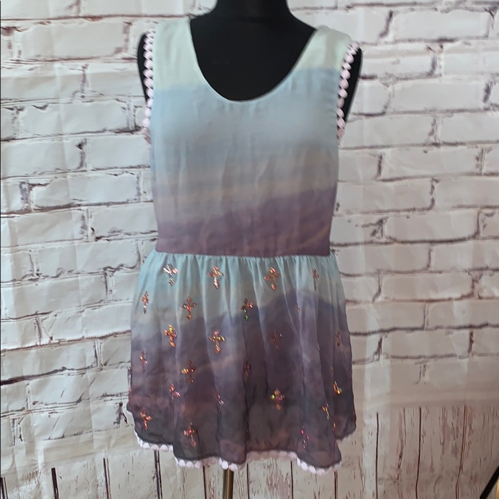 Wildfox desert print apron dress sz S